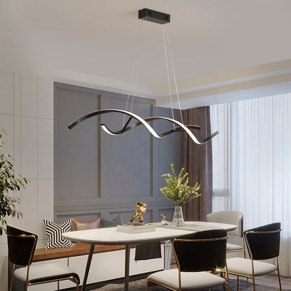Scandinavian Post-Modern LED Chandelier – 90/110 cm Remote-Control Pendant – Duvencioglu