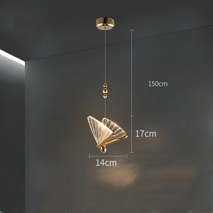 Butterfly Zinc-Alloy LED Chandelier – Remote-Control Pendant (1.5 m) – Duvencioglu