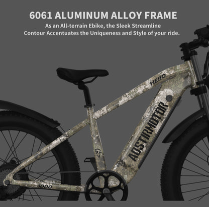 Conquer Any Trail: 26" Fat Tire Electric Bike with 1000W Motor & 52V Battery – Duvencioglu