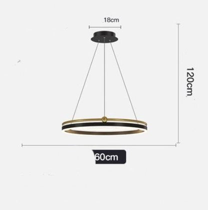Brushed-Aluminum Fish-Line LED Chandelier – 5000 K Pendant – Duvencioglu