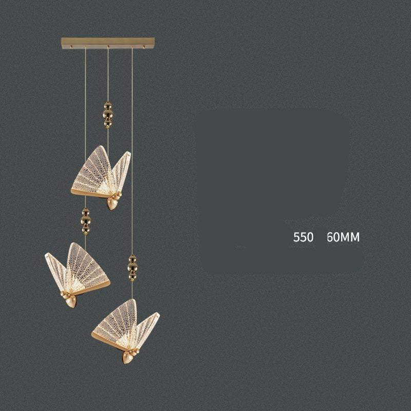Modern Butterfly Crystal Mini Chandelier – LED Pendant Light for B&B & Staircase – Duvencioglu