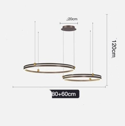 Brushed-Aluminum Fish-Line LED Chandelier – 5000 K Pendant – Duvencioglu