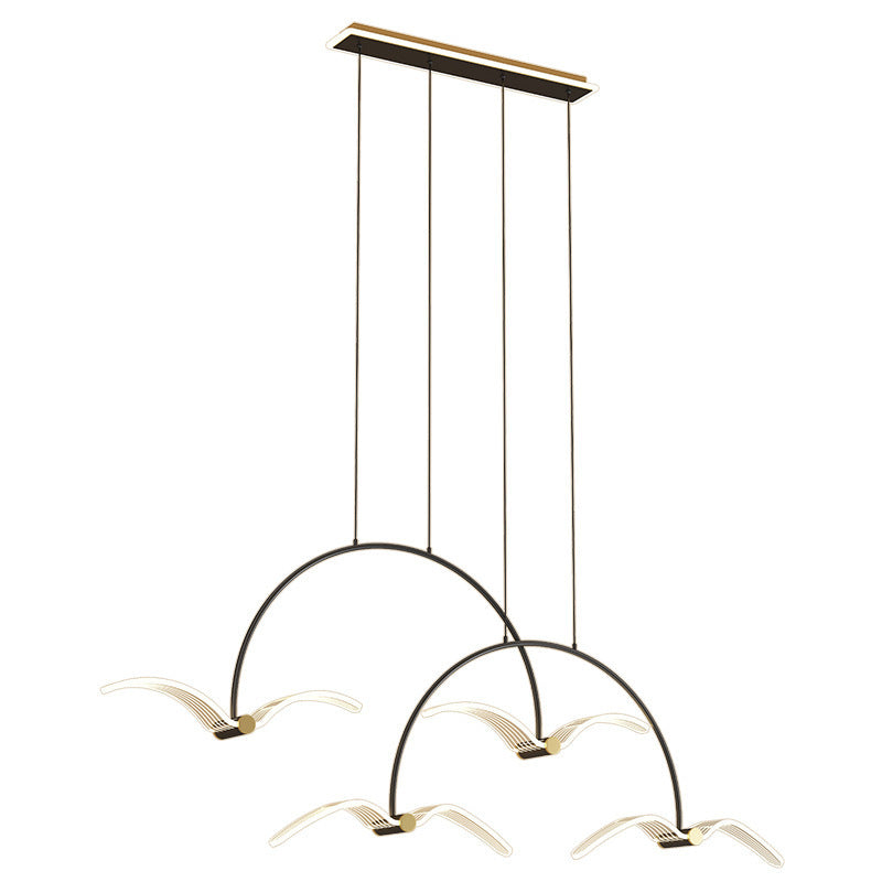 Modern Minimalist Seagull LED Chandelier – 2-Head (16W) & 4-Head (35W) Iron Pendant – Duvencioglu