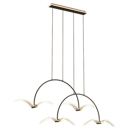 Modern Minimalist Seagull LED Chandelier – 2-Head (16W) & 4-Head (35W) Iron Pendant – Duvencioglu