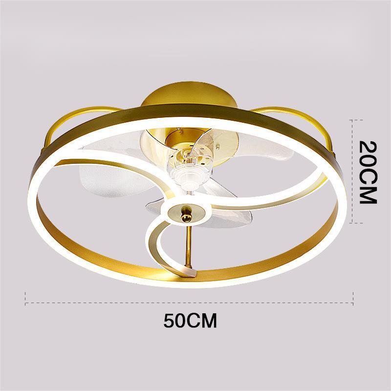 Nordic Invisible Fan LED Chandelier – Modern 50 cm Remote-Control Pendant – Duvencioglu