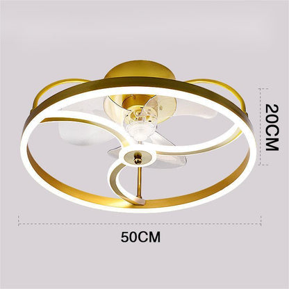 Nordic Invisible Fan LED Chandelier – Modern 50 cm Remote-Control Pendant – Duvencioglu