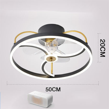 Nordic Invisible Fan LED Chandelier – Modern 50 cm Remote-Control Pendant – Duvencioglu