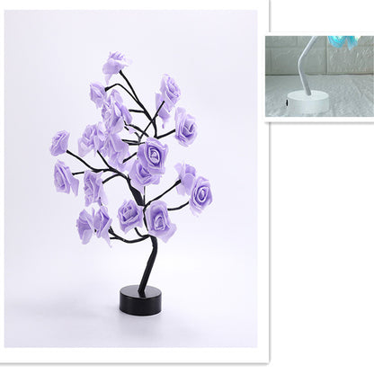 LED Rose Tree Table Lamp - Romantic USB-Powered Night Light – Duvencioglu