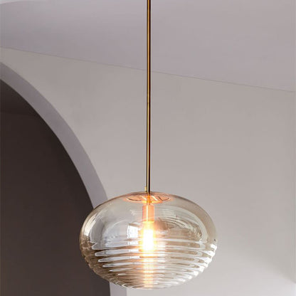 Nordic Glass Fish-Line Chandelier – 33×91 cm Minimalist LED Pendant – Duvencioglu