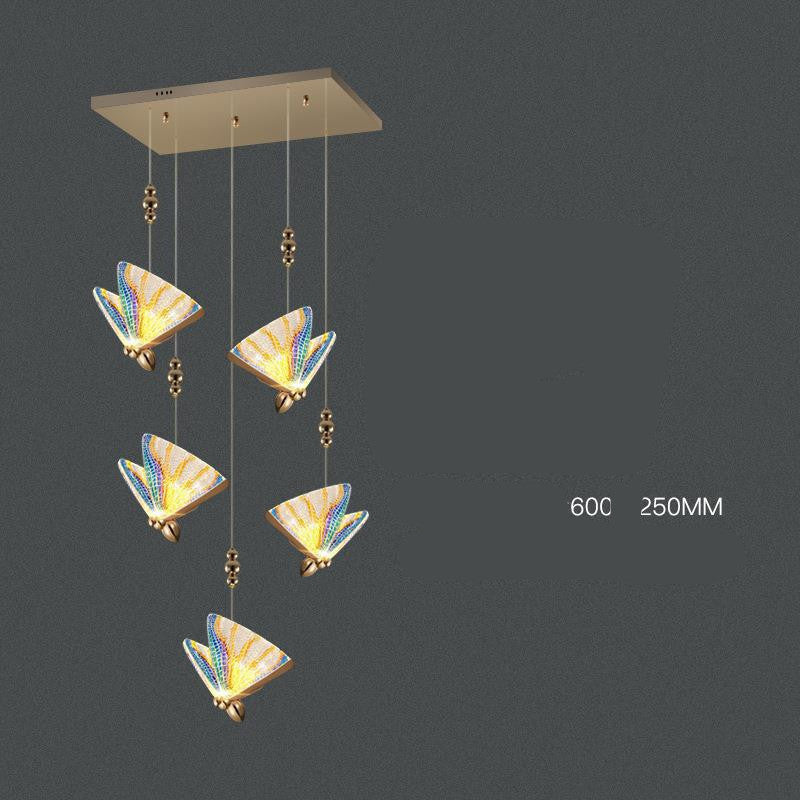 Modern Butterfly Crystal Mini Chandelier – LED Pendant Light for B&B & Staircase – Duvencioglu