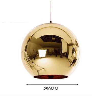 Electroplated Round Glass LED Chandelier – Café & Bar Pendant (1.5 m Drop) – Duvencioglu