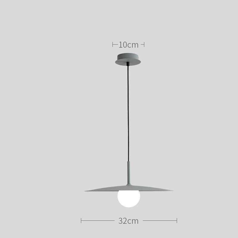 Minimalist Straw-Hat Dining Chandelier – Single-Head Iron Pendant – Duvencioglu