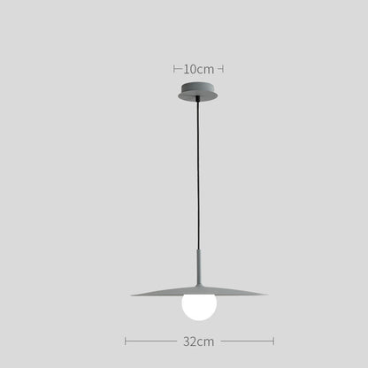 Minimalist Straw-Hat Dining Chandelier – Single-Head Iron Pendant – Duvencioglu