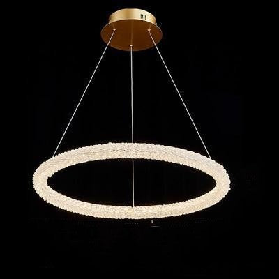 Crystal Ring LED Chandelier – Internet-Celebrity Light-Luxury Pendant – Duvencioglu