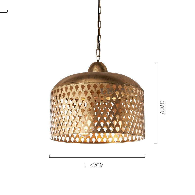 Rustic Industrial Copper Chandelier – Retro E14 Pendant Light – Duvencioglu