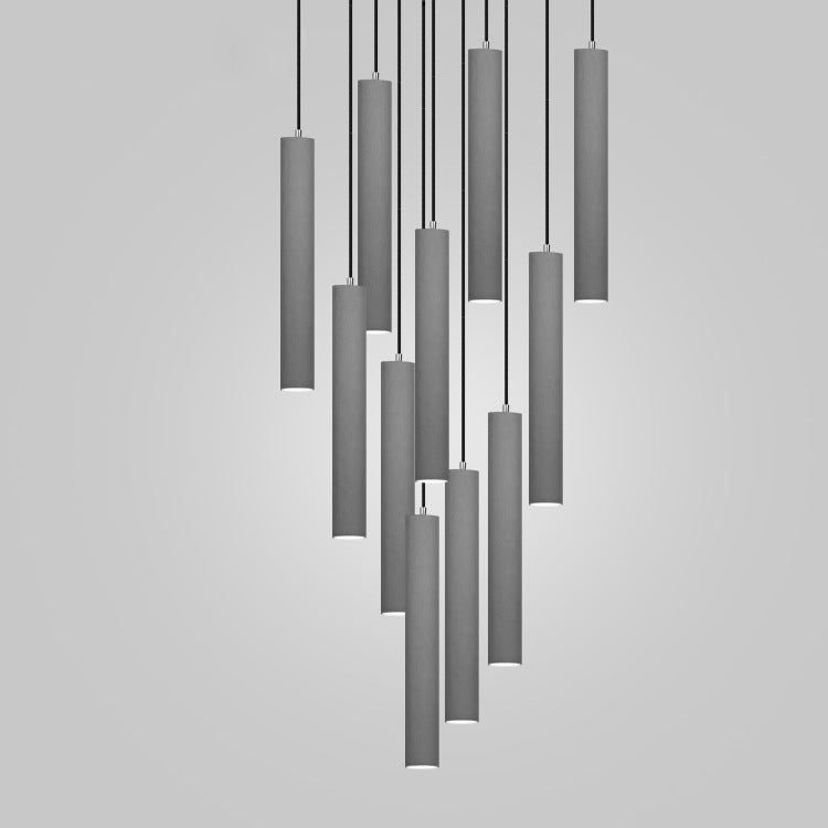 Modern Concrete Marble Stick Chandelier – Adjustable LED Pendant Light – Duvencioglu