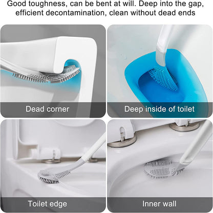 Golf-Shape Silicone Toilet Brush - Wall-Mounted Deep Cleaner – Duvencioglu