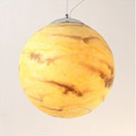 Nordic Industrial Moon LED Chandelier – Single-Head Pendant – Duvencioglu