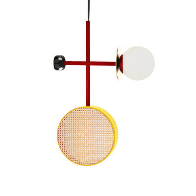 Colorful Multi-Head Glass & Iron Chandelier – Creative Restaurant Pendant – Duvencioglu