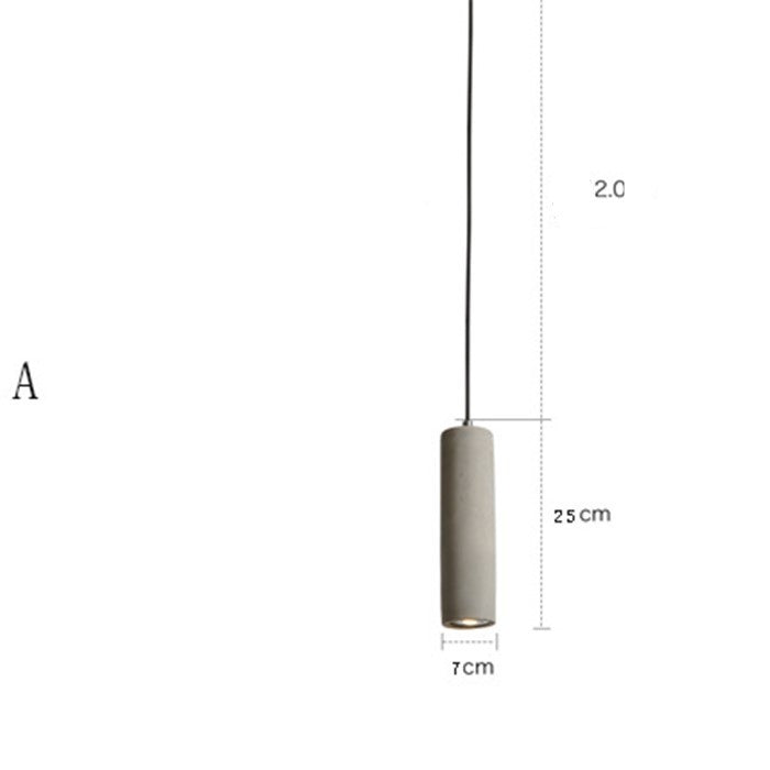 Modern Concrete Marble Stick Chandelier – Adjustable LED Pendant Light – Duvencioglu