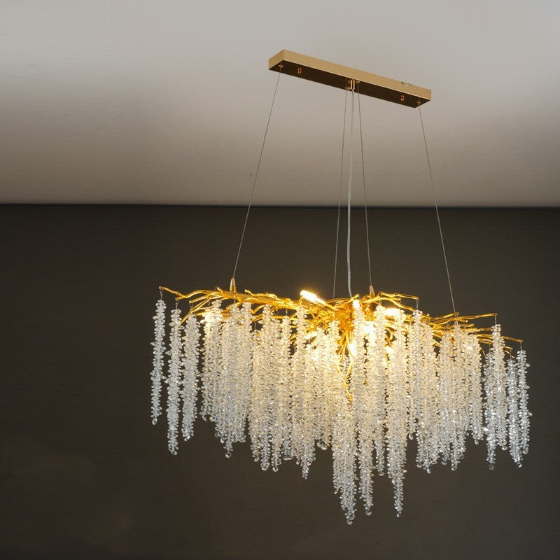 Luxury Villa Crystal LED Chandelier – Aluminum Alloy Pendant – Duvencioglu