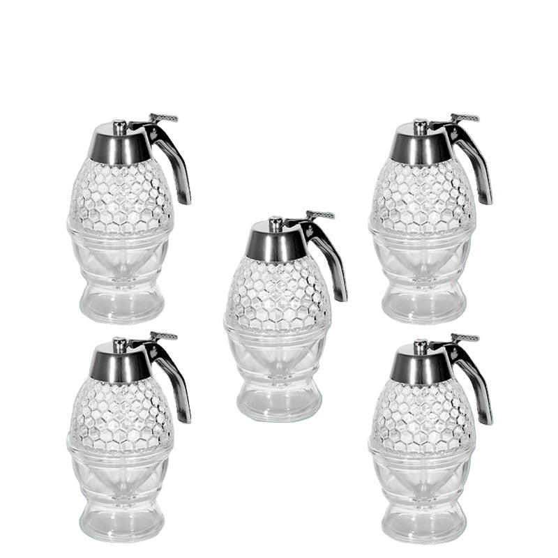 Elegant Glass Honey Pot - European Style Portable Honey Dispenser – Duvencioglu