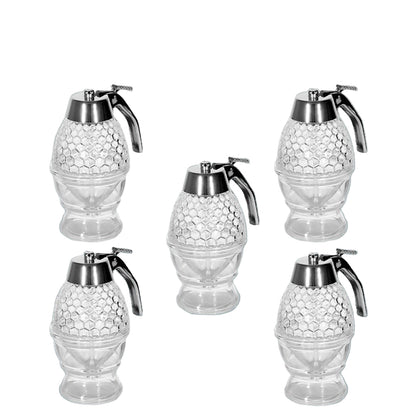 Elegant Glass Honey Pot - European Style Portable Honey Dispenser – Duvencioglu