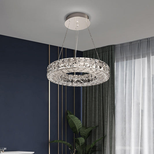 Light-Luxury Crystal LED Chandelier – 800 mm Push-Button Pendant (YSL-5994) – Duvencioglu