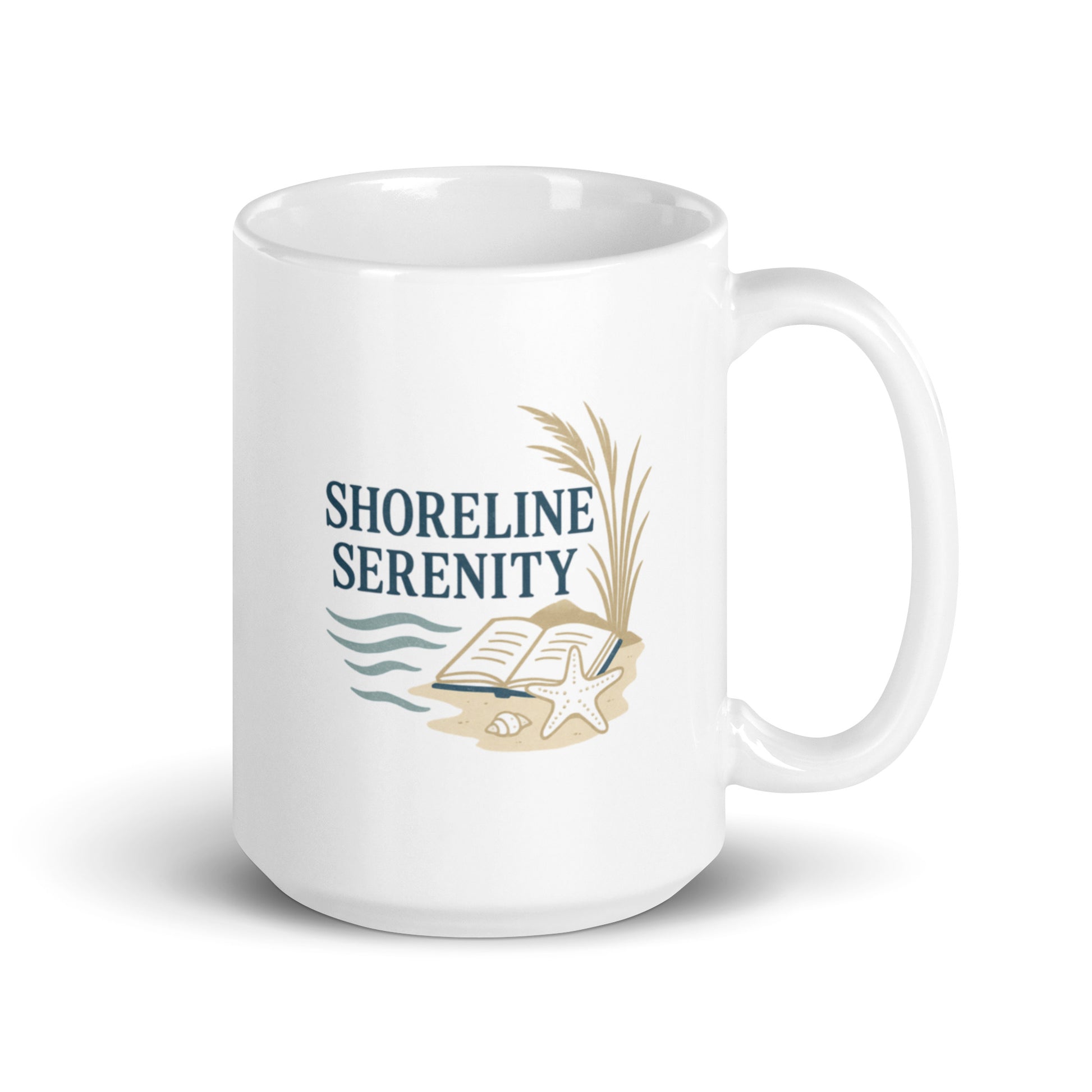 Shoreline Serenity Mug – Calm Coastal Coffee Cup, Peaceful Beach Gift – Duvencioglu