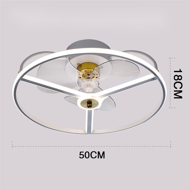 Nordic Invisible Fan LED Chandelier – Modern 50 cm Remote-Control Pendant – Duvencioglu
