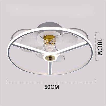 Nordic Invisible Fan LED Chandelier – Modern 50 cm Remote-Control Pendant – Duvencioglu