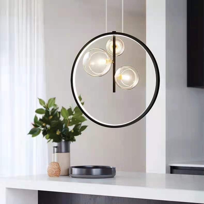 Modern Glass Bubble Chandelier – LED Pendant for Staircases & Bedrooms – Duvencioglu