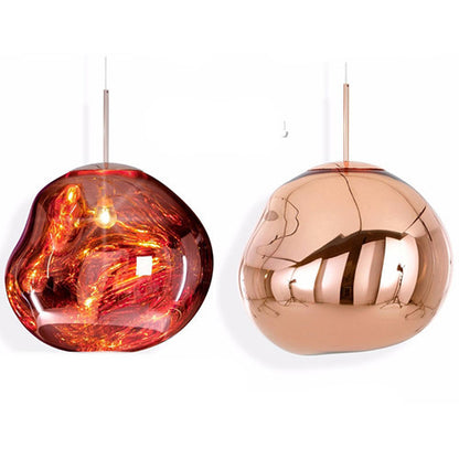 Postmodern Nordic Lava Glass Chandelier – Irregular Bedside Pendant – Duvencioglu