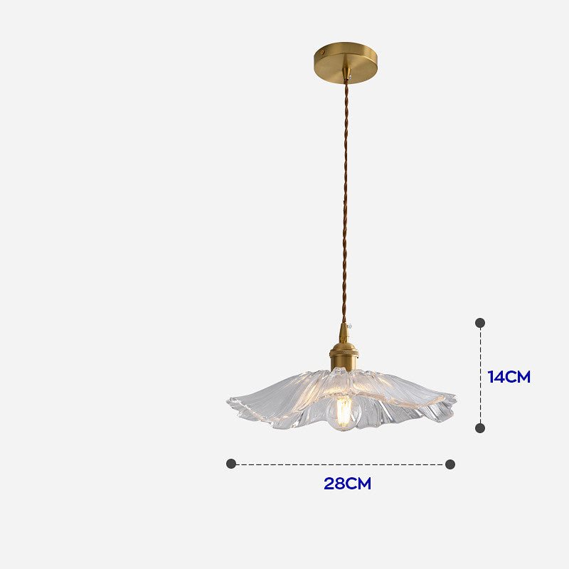Luxury All-Copper Glass Chandelier – Nordic Bedside & Entry Pendant – Duvencioglu