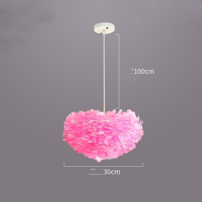 Heartfelt PVC LED Chandelier – 30 cm Remote & Voice-Control Pendant – Duvencioglu
