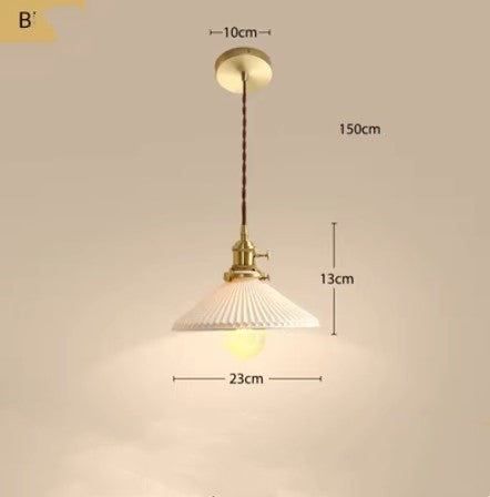 All-Copper Glass Chandelier – Nordic Pendant for Dining, Bedside & More – Duvencioglu