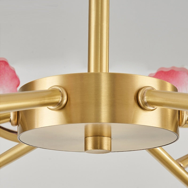 Luxury All-Copper LED Chandelier – Modern Minimalist Pendant – Duvencioglu
