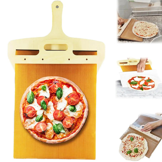 Sliding Pizza Peel - Non-Stick Pizza Shovel & Cutting Board – Duvencioglu