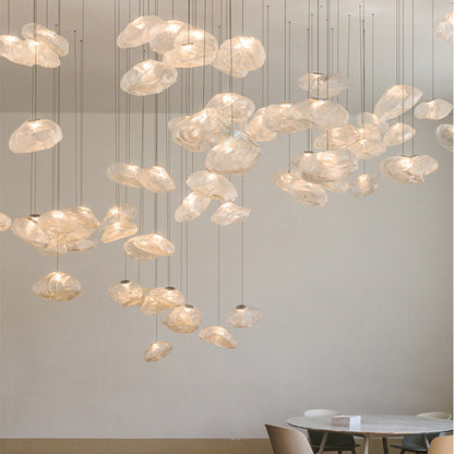 Postmodern Luxury Glass Chandelier – 200/300 mm E27 Pendant – Duvencioglu