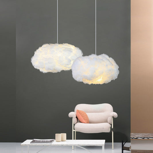 Modern Cotton-Cloud LED Chandelier – Creative Kids & Retail Pendant – Duvencioglu