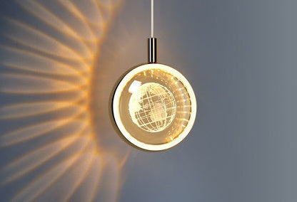Jellyfish Nordic Crystal LED Bedside Chandelier – 120 mm Pendant – Duvencioglu