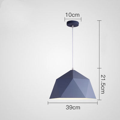 Geometric Hanging Pendant Light - Modern & Colorful Iron Lamp – Duvencioglu