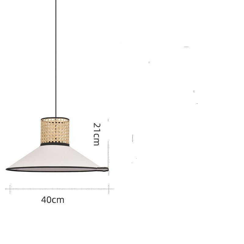 Japanese-Style Handwoven Rattan LED Chandelier – 3000 K Pendant – Duvencioglu