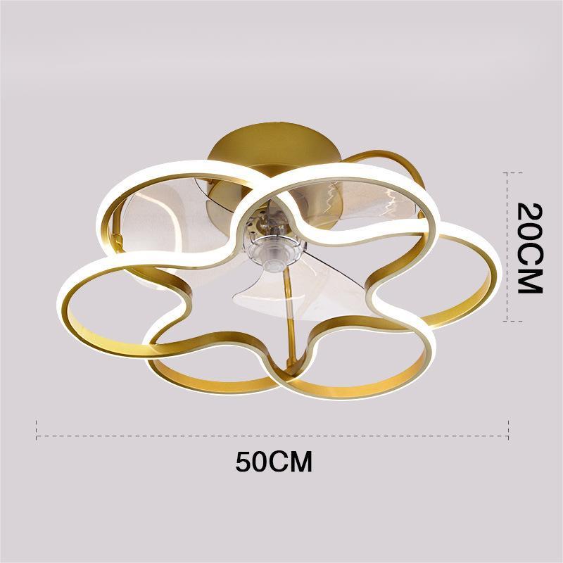Nordic Invisible Fan LED Chandelier – Modern 50 cm Remote-Control Pendant – Duvencioglu