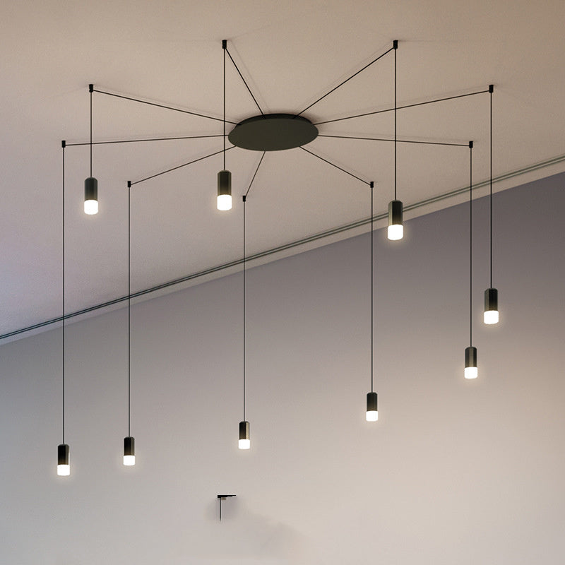 Linear Iron LED Chandelier – Designer Dining & Bar Pendant – Duvencioglu