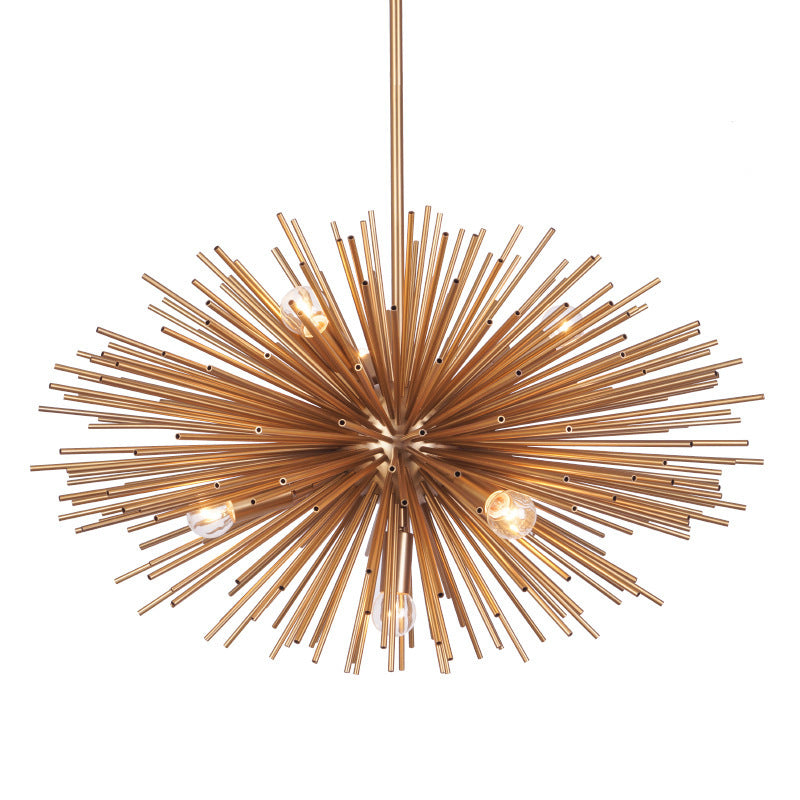 Modern Geometric Sea Urchin Chandelier – Iron Dandelion & Hedgehog Ball Pendan – Duvencioglu