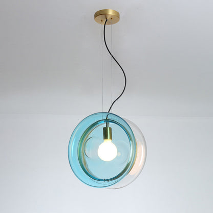 Scandinavian Macaron Glass Bedside Chandelier – 250 mm Pendant – Duvencioglu