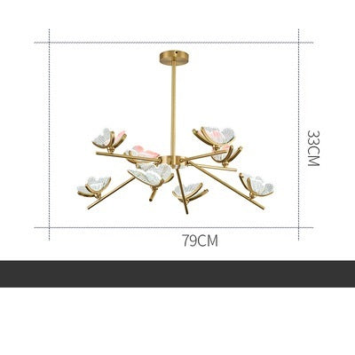 Luxury All-Copper LED Chandelier – Modern Minimalist Pendant – Duvencioglu