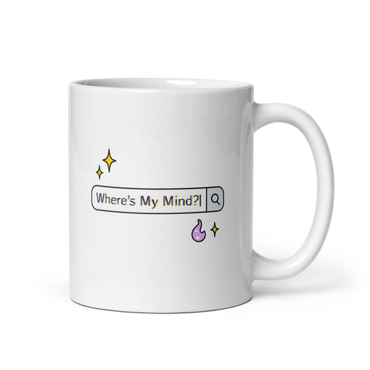 Where’s My Mind Mug – Search Bar Retro Y2K Glitchy Internet Aesthetic Cup – Duvencioglu