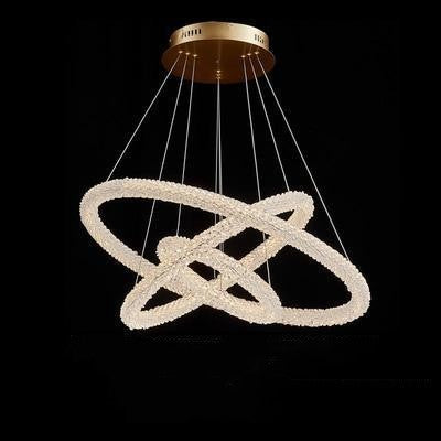 Crystal Ring LED Chandelier – Internet-Celebrity Light-Luxury Pendant – Duvencioglu